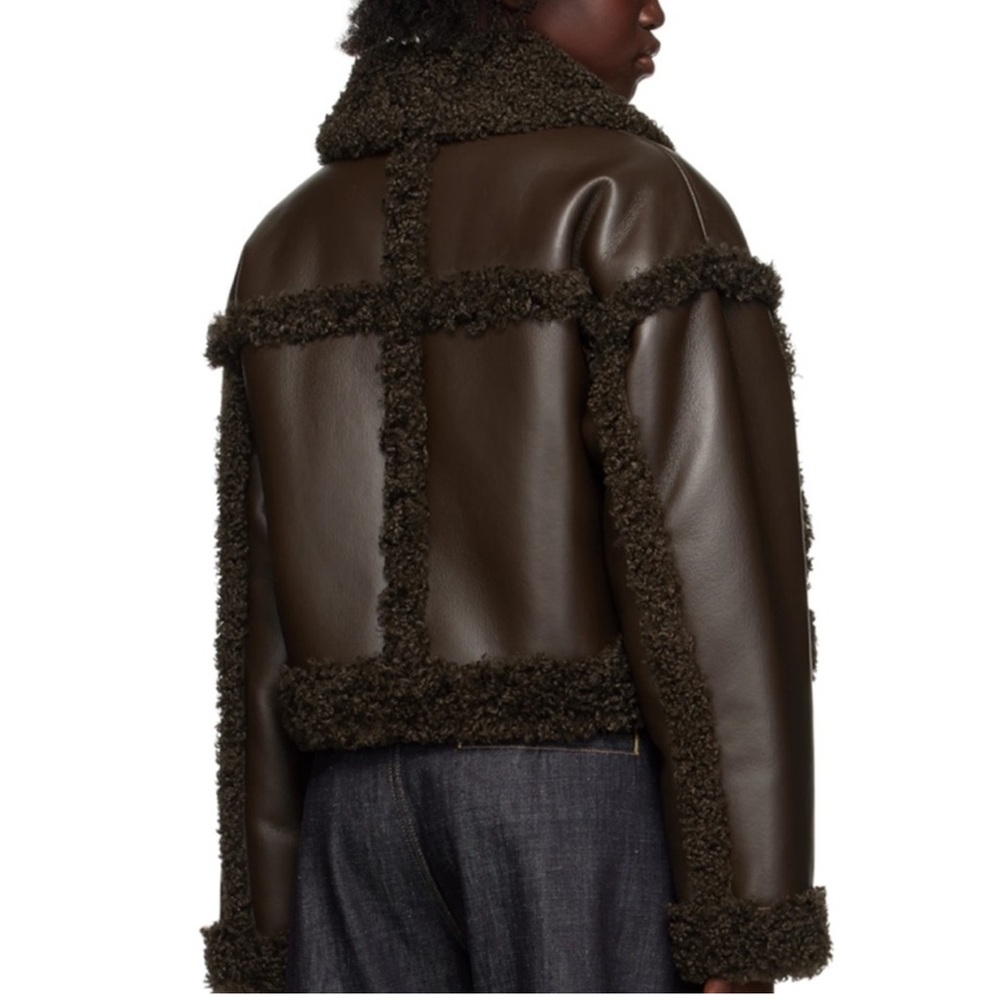Stand Studio Dark Brown Shearling Jacket - image 7